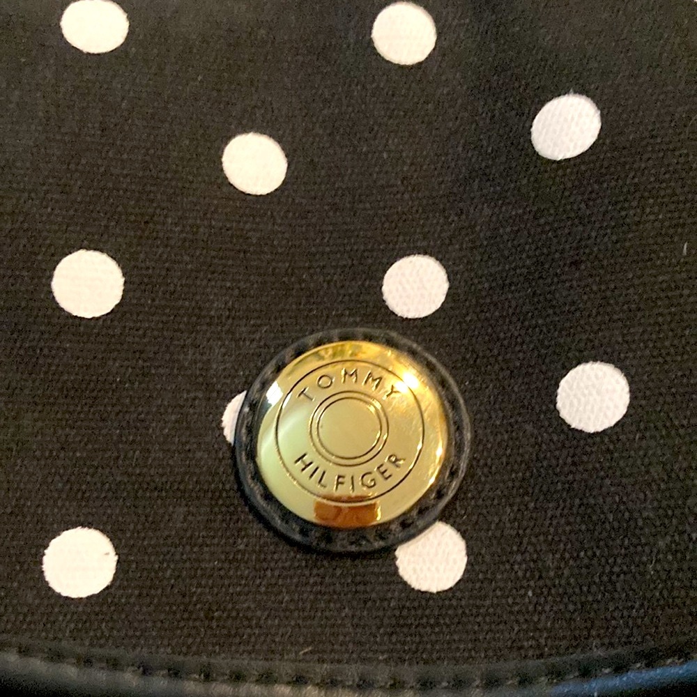 MINT Authentic Tommy  Hilfiger Backpack LARGE Black with White Polka Dots NWOT - Picture 4 of 16
